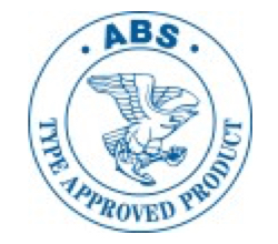 ABS Type Approved Product logo, certifying that the product meets the American Bureau of Shipping (ABS) technical and quality standards for marine and offshore applications.