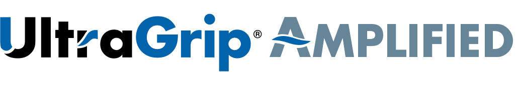 UltraGrip Amplified brand logo.