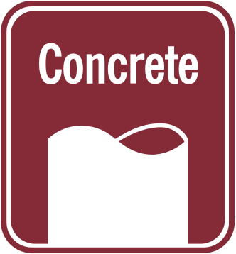 Concrete pipe material icon