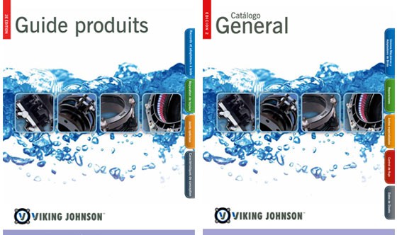 Covers of the French and Spanish Viking Johnson product catalogues, 2nd edition