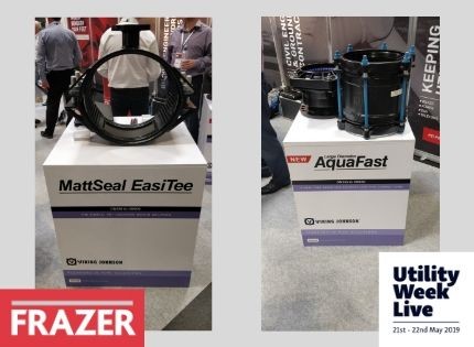 Viking Johnson MattSeal EasiTee and Large Diameter AquaFast pipe fittings on display at Utility Week Live