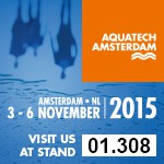 Aquatech Amsterdam 2015, 3-6 November. Visit us at stand 01.308