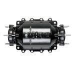 Viking Johnson EasiFit black metal pipe repair collar with bolted end flanges