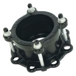 Black Viking Johnson QuickFit flange adapter with four securing bolts