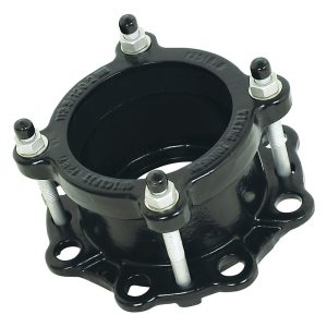 Black Viking Johnson QuickFit flange adapter with four securing bolts