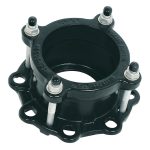 Black Viking Johnson QuickFit flange adaptor with four bolted studs