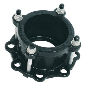 Black Viking Johnson QuickFit flange adaptor with four bolted studs