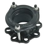 Black Maxifit flange adaptor with four bolt fixings