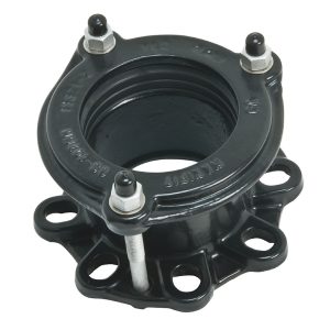 Black Maxifit flange adaptor with four bolt fixings