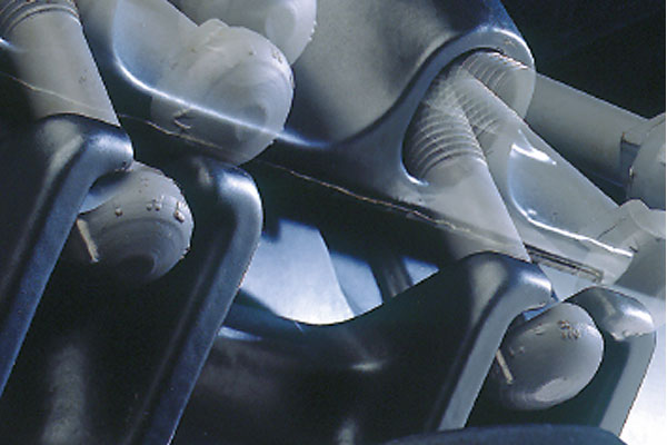 Close-up of articulated robotic fingers and mechanical joints