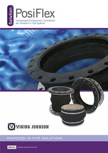 PosiFlex brochure cover by Viking Johnson: Compensates for expansion, contraction and vibration in pipe systems